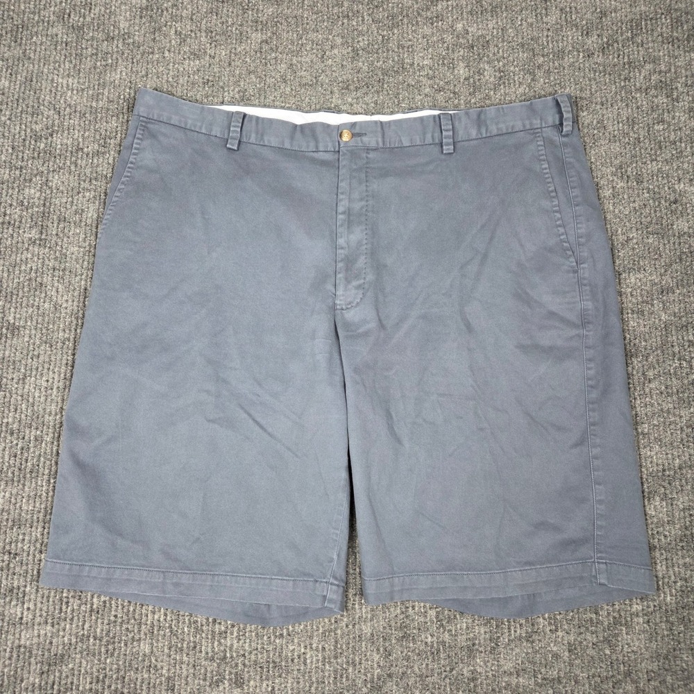 Peter Millar Mens Size 44 Blue Pima‎ Cotton Stretch Flat Front Chino Shorts 44R